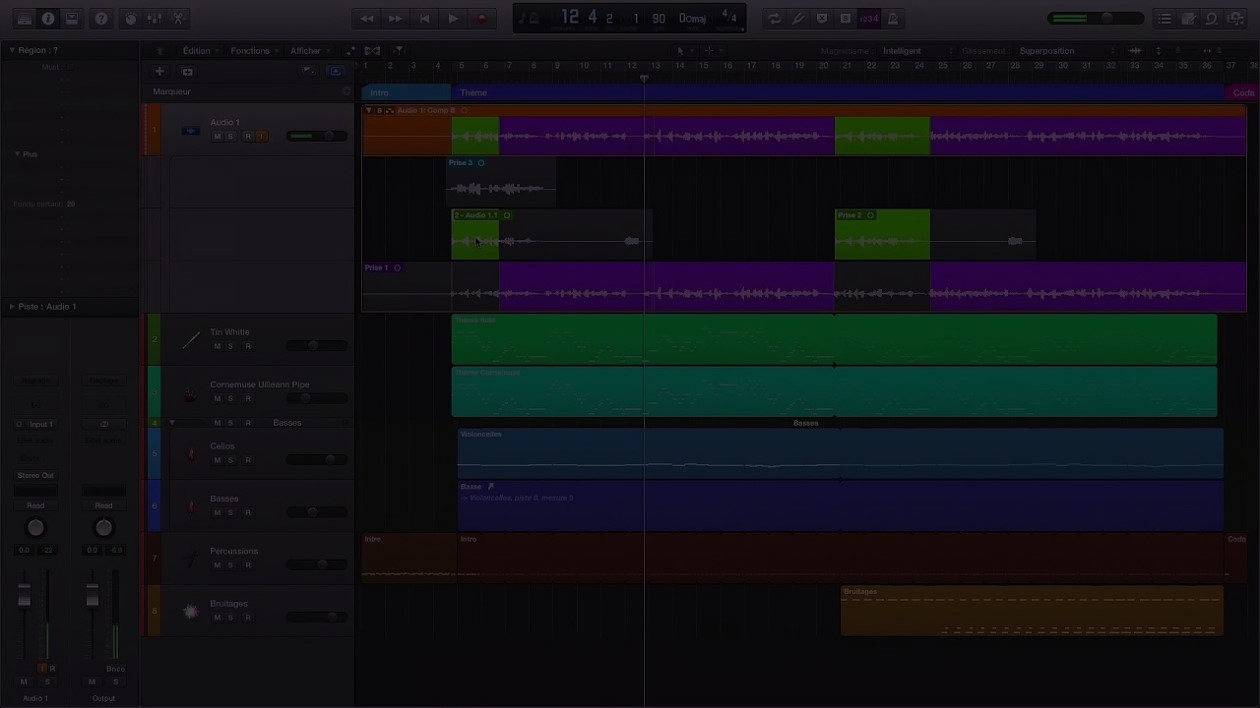 piste audio, multipistes, montage, voix-off